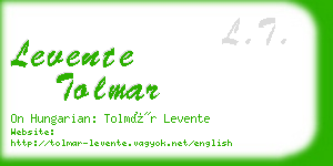 levente tolmar business card